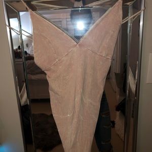 Mauve acid wash body suit